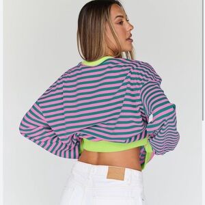 Oversized Striped Sweatshirt